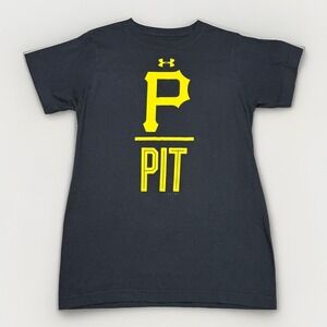 Pittsburgh Pirates T-Shirt Under Armour Heat Gear‎ SIZE SMALL MLB Baseball BLACK